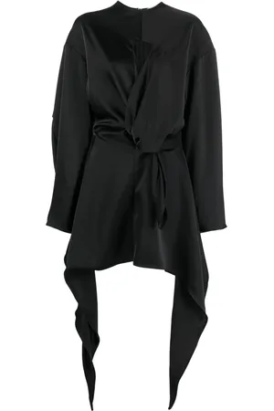 The Attico Asymmetric cut-out satin minidress
