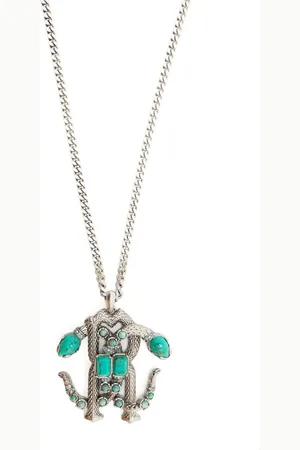 Roberto Cavalli Mirror Snake pendant necklace