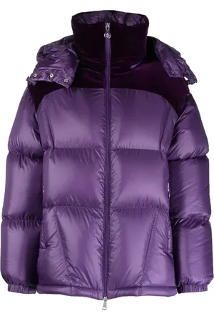 Moncler Meandre velvet-panelled padded jacket