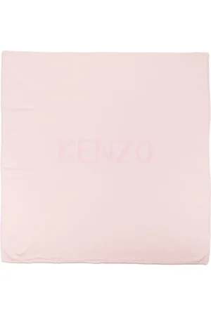 Kenzo Logo-embroidered square blanket