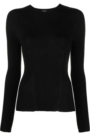 Lanvin Long-sleeve ribbed-knit top
