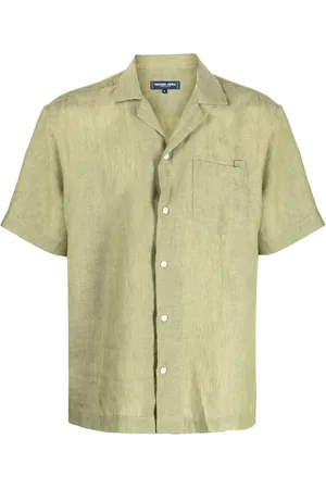 Frescobol Carioca Cuban-collar linen shirt