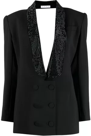 AREA Open-back tuxedo minidress