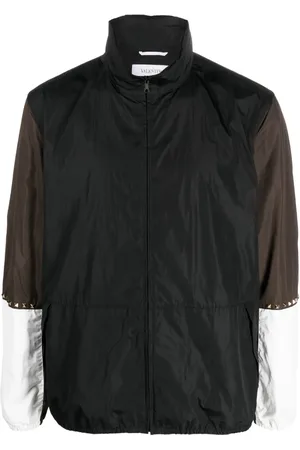 VALENTINO GARAVANI Rockstud-embellished colour-block jacket