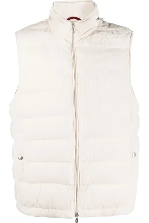 Brunello Cucinelli Corduroy padded down gilet
