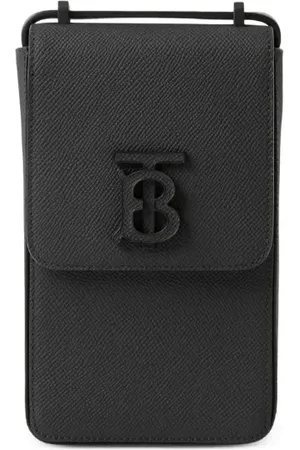 Burberry Logo-plaque leather phone bag
