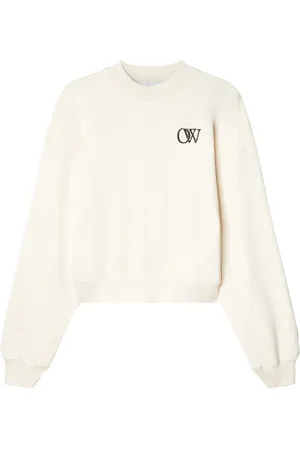 OFF-WHITE OW-print cotton sweatshirt