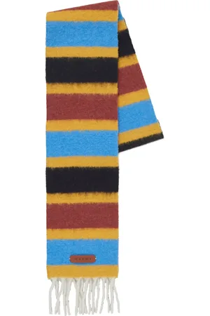 Marni Logo-appliqu?? striped scarf