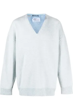 RAF SIMONS Logo-patch mesh-panelled jumper