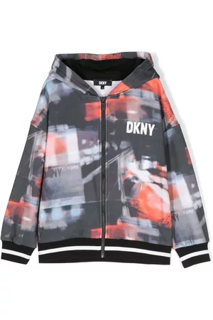 DKNY Graphic-print zip-up hoodie