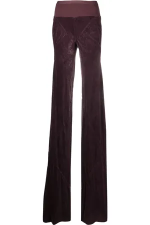 Rick Owens Hammered-velvet trousers