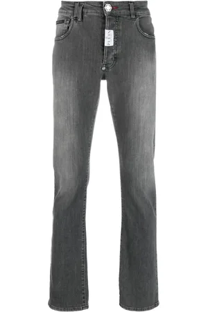 Philipp Plein Logo-patch slim-cut jeans
