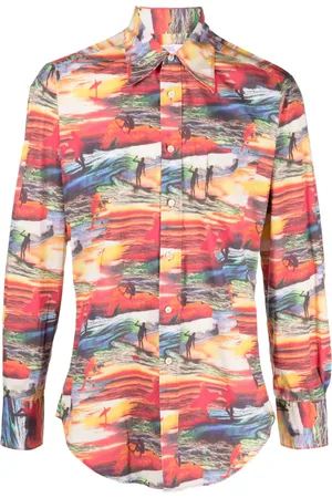 ERL Sunset-print cotton shirt