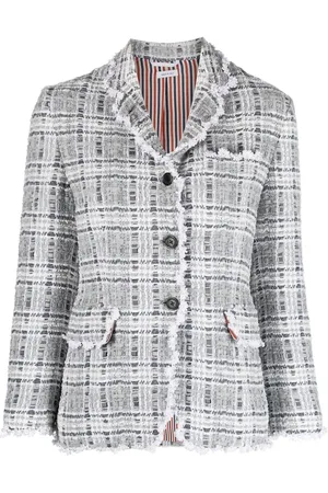 Thom Browne Crochet-trim single-breasted blazer