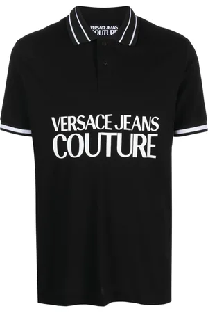 VERSACE Logo-print polo shirt