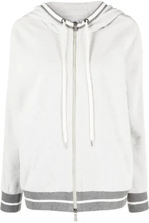 ELEVENTY Zip-up mélange hooded jacket