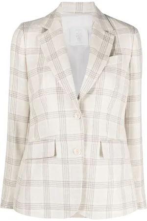 ELEVENTY Check-print single-breasted blazer