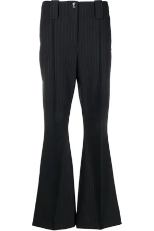 Ganni Pinstripe flared trousers