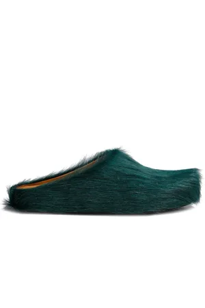 Marni Fussbett Sabot calf-hair slippers