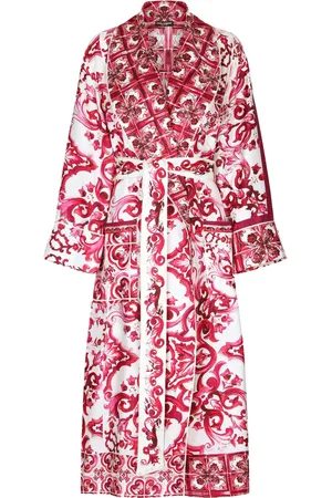 Dolce & Gabbana Maiolica-print silk coat