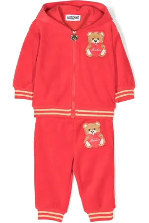 Moschino Patch-detail cotton-blend tracksuit set