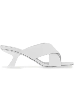 Salvatore Ferragamo 55mm crossover-strap detail mules