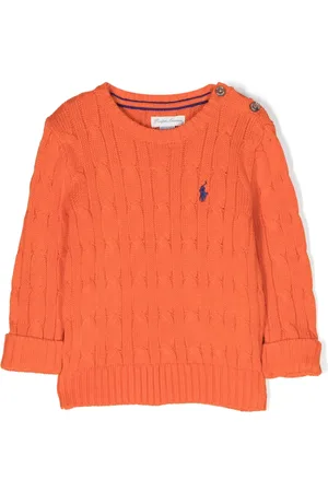 Ralph Lauren Polo-Pony patch cable-knit jumper