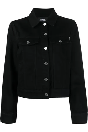 Karl Lagerfeld Ikon rhinestone-embellished denim jacket