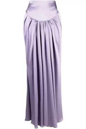 Concepto Mid-rise satin-finish maxi skirt