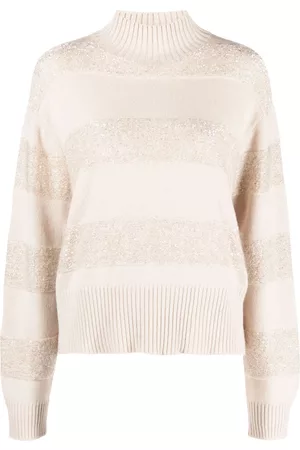 Brunello Cucinelli Striped roll-neck sweater