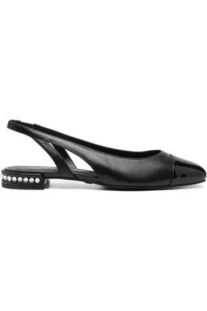 Stuart Weitzman Crystal Slingback leather ballerina shoes