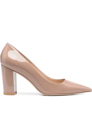 Stuart Weitzman Block 85mm leather pumps