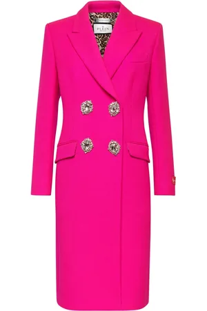Philipp Plein Crystal-embellished wool coat