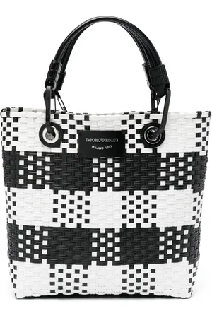 Emporio Armani MyEA check-pattern interwoven tote bag