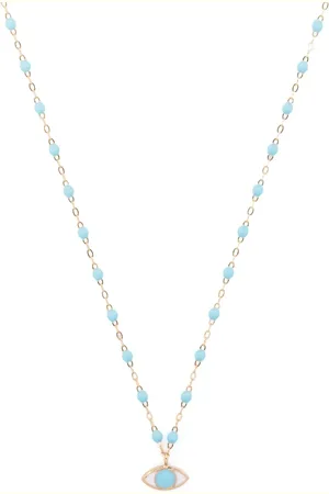 GIGI CLOZEAU 18kt yellow gold Eye Classic Voyage beaded necklace