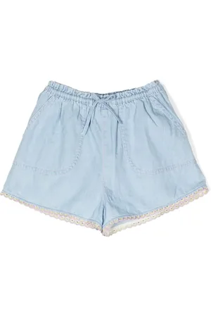 ZIMMERMANN Halcyon patch-detail denim shorts