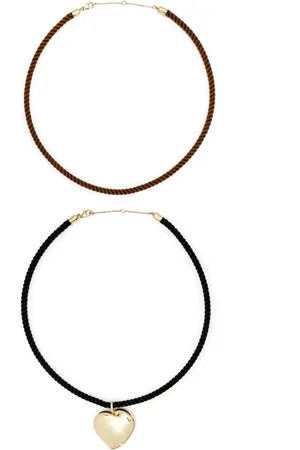 YVONNE LÉON 9kt yellow Coeur charm necklace