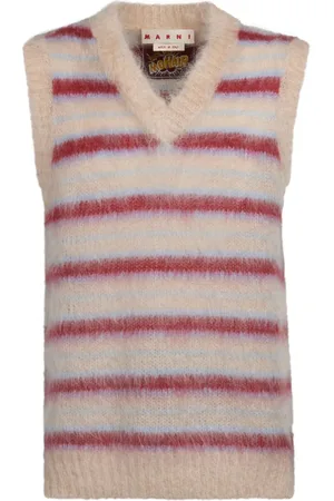 Marni Striped mohair-blend vest