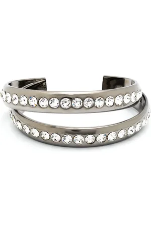 Amina Muaddi Jahleel crystal-embellished cuff bracelet
