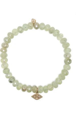 Sydney Evan 14kt gold Evil Eye prehnite bracelet