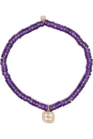 Sydney Evan 14kt yellow gold Starburst amethyst bracelet