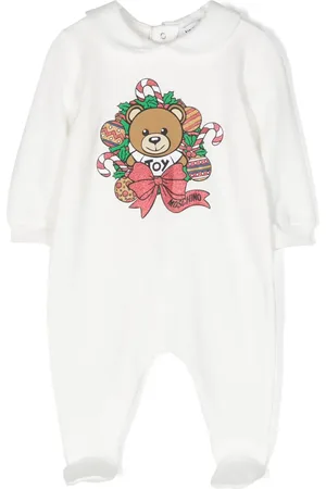 Moschino Logo-print long-sleeve romper
