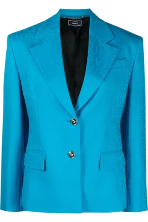 VERSACE Allover virgin-wool jacquard blazer