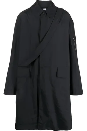 Random Identities Strap-detail midi raincoat