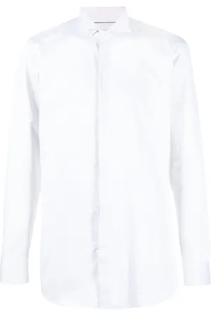D4.0 Slim-cut cotton shirt