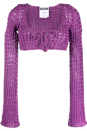 Moschino Chunky open-knit crop top