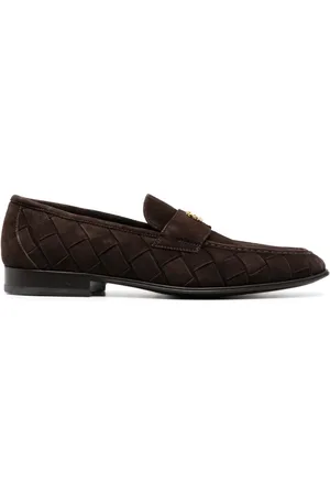 Roberto Cavalli Logo-plaque suede loafers