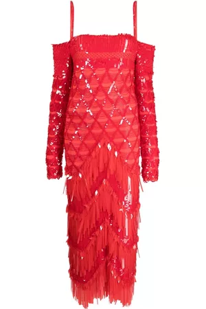 The Attico Jada sequin-design midi dress