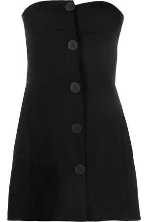 The Attico Asymmetric buttoned minidress