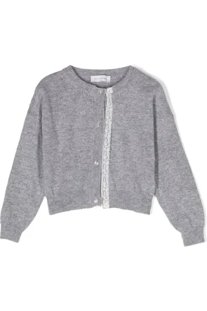 MONNALISA Heart-buttons wool cardigan